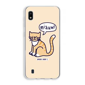 CaseCompany Miauw: Samsung Galaxy A10 Transparant Hoesje
