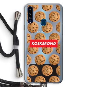 CaseCompany Koekerond: Samsung Galaxy A20s Transparant Hoesje met koord
