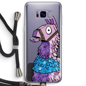 CaseCompany Lama: Samsung Galaxy S8 Plus Transparant Hoesje met koord