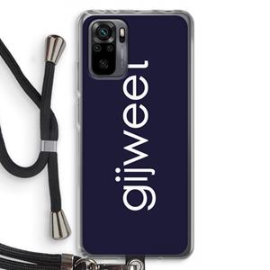 CaseCompany Gijweet: Xiaomi Redmi Note 10 Pro Transparant Hoesje met koord