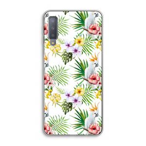 CaseCompany Gele kuif: Samsung Galaxy A7 (2018) Transparant Hoesje