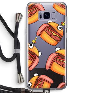 CaseCompany Hamburger: Samsung Galaxy S8 Plus Transparant Hoesje met koord