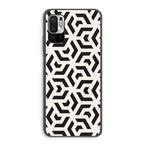 CaseCompany Crazy pattern: Xiaomi Redmi Note 10 5G Transparant Hoesje