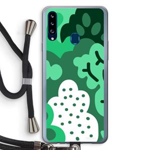 CaseCompany Bushes: Samsung Galaxy A20s Transparant Hoesje met koord