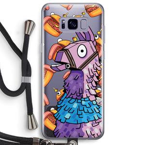 CaseCompany Loot Burger: Samsung Galaxy S8 Plus Transparant Hoesje met koord