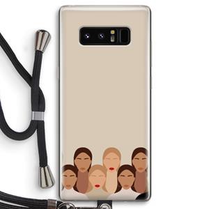 CaseCompany Girls girls girls: Samsung Galaxy Note 8 Transparant Hoesje met koord