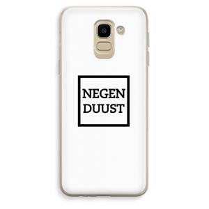 CaseCompany Negenduust vierkant: Samsung Galaxy J6 (2018) Transparant Hoesje