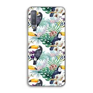 CaseCompany Tukans: Samsung Galaxy A7 (2018) Transparant Hoesje