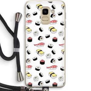 CaseCompany Sushi time: Samsung Galaxy J6 (2018) Transparant Hoesje met koord