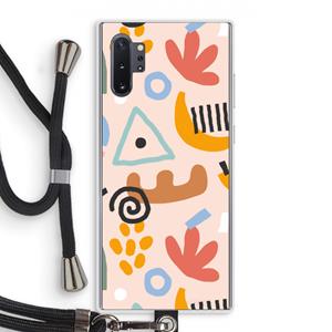CaseCompany Abstract: Samsung Galaxy Note 10 Plus Transparant Hoesje met koord