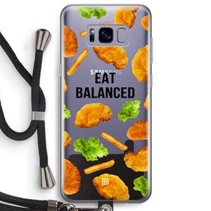 CaseCompany Eat Balanced: Samsung Galaxy S8 Plus Transparant Hoesje met koord