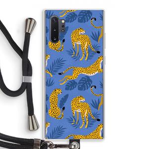 CaseCompany Luipaard: Samsung Galaxy Note 10 Plus Transparant Hoesje met koord