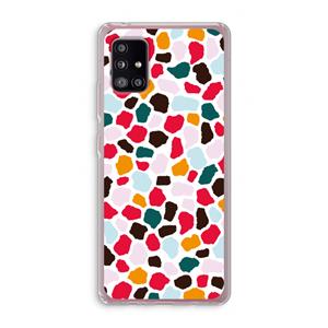 CaseCompany Colored Giraffe: Samsung Galaxy A51 5G Transparant Hoesje