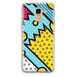 CaseCompany Pop Art #1: Samsung Galaxy J6 (2018) Transparant Hoesje