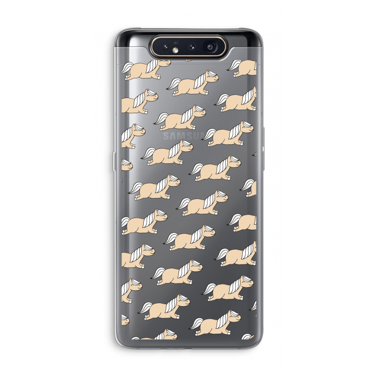 CaseCompany Ponys: Samsung Galaxy A80 Transparant Hoesje