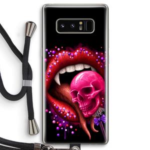 CaseCompany Dodelijk zoet: Samsung Galaxy Note 8 Transparant Hoesje met koord