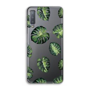 CaseCompany Tropische bladeren: Samsung Galaxy A7 (2018) Transparant Hoesje