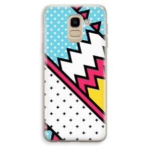 CaseCompany Pop Art #2: Samsung Galaxy J6 (2018) Transparant Hoesje