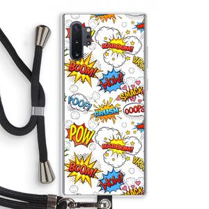 CaseCompany Pow Smack: Samsung Galaxy Note 10 Plus Transparant Hoesje met koord