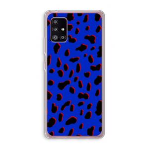 CaseCompany Blue Leopard: Samsung Galaxy A51 5G Transparant Hoesje