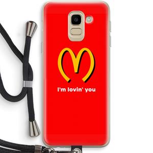 CaseCompany I'm lovin' you: Samsung Galaxy J6 (2018) Transparant Hoesje met koord