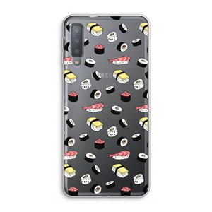CaseCompany Sushi time: Samsung Galaxy A7 (2018) Transparant Hoesje