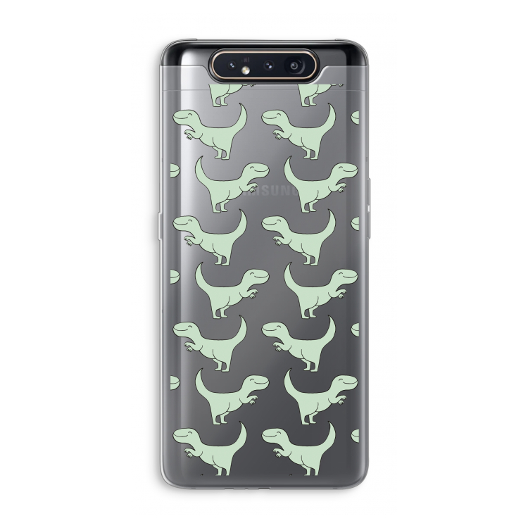 CaseCompany Dinos: Samsung Galaxy A80 Transparant Hoesje