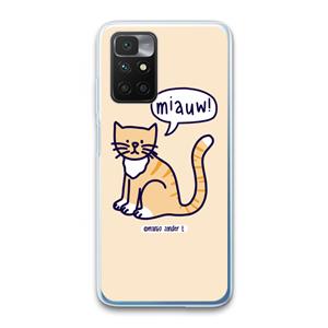 CaseCompany Miauw: Xiaomi Redmi 10 Transparant Hoesje