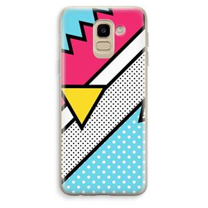 CaseCompany Pop Art #3: Samsung Galaxy J6 (2018) Transparant Hoesje