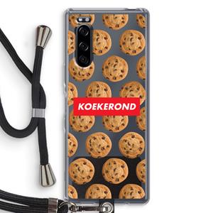 CaseCompany Koekerond: Sony Xperia 5 Transparant Hoesje met koord