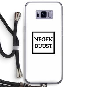 CaseCompany Negenduust vierkant: Samsung Galaxy S8 Plus Transparant Hoesje met koord
