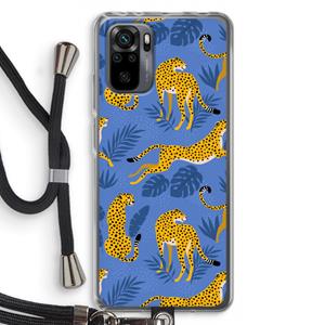 CaseCompany Luipaard: Xiaomi Redmi Note 10 Pro Transparant Hoesje met koord