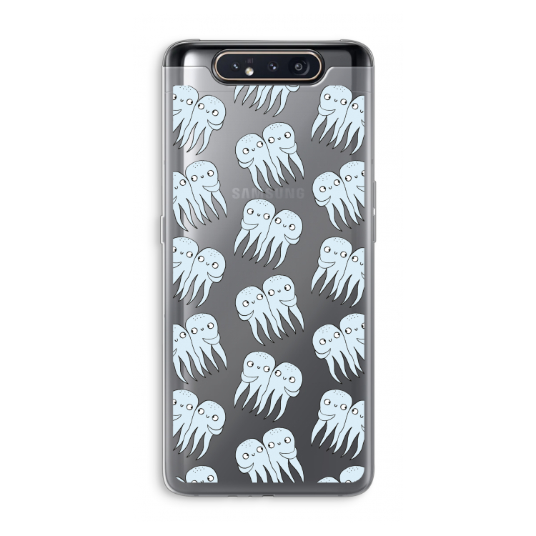 CaseCompany Octopussen: Samsung Galaxy A80 Transparant Hoesje