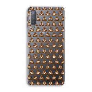 CaseCompany Poop emoji: Samsung Galaxy A7 (2018) Transparant Hoesje