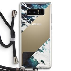 CaseCompany Golven: Samsung Galaxy Note 8 Transparant Hoesje met koord
