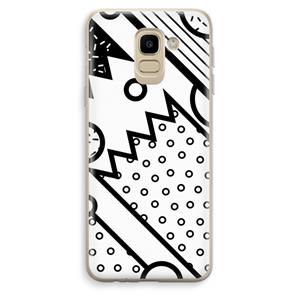 CaseCompany Pop Art #4: Samsung Galaxy J6 (2018) Transparant Hoesje