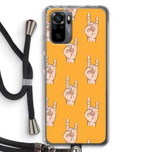 CaseCompany Rock: Xiaomi Redmi Note 10 Pro Transparant Hoesje met koord