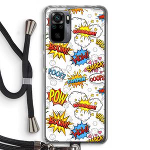 CaseCompany Pow Smack: Xiaomi Redmi Note 10 Pro Transparant Hoesje met koord