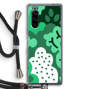 CaseCompany Bushes: Sony Xperia 5 Transparant Hoesje met koord