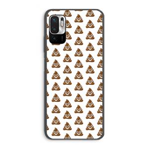CaseCompany Poop emoji: Xiaomi Redmi Note 10 5G Transparant Hoesje
