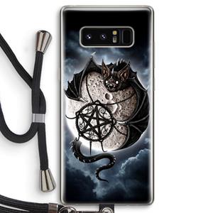 CaseCompany Volle maan: Samsung Galaxy Note 8 Transparant Hoesje met koord