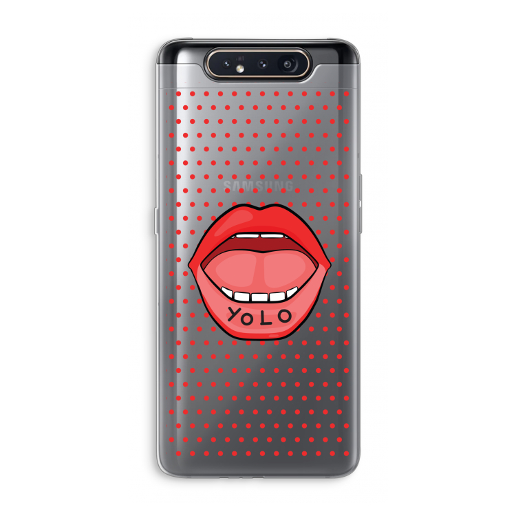 CaseCompany Yolo Denise: Samsung Galaxy A80 Transparant Hoesje