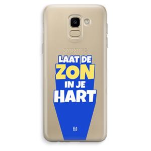 CaseCompany Laat de zon in je hart: Samsung Galaxy J6 (2018) Transparant Hoesje