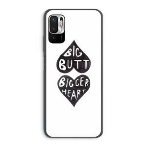 CaseCompany Big butt bigger heart: Xiaomi Redmi Note 10 5G Transparant Hoesje