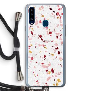 CaseCompany Terrazzo N°9: Samsung Galaxy A20s Transparant Hoesje met koord
