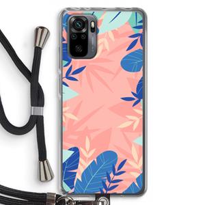 CaseCompany Tropisch: Xiaomi Redmi Note 10 Pro Transparant Hoesje met koord
