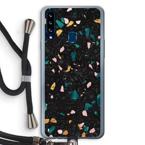 CaseCompany Terrazzo N°10: Samsung Galaxy A20s Transparant Hoesje met koord