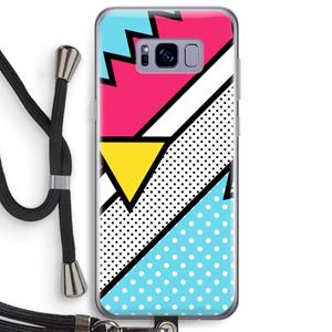 CaseCompany Pop Art #3: Samsung Galaxy S8 Plus Transparant Hoesje met koord