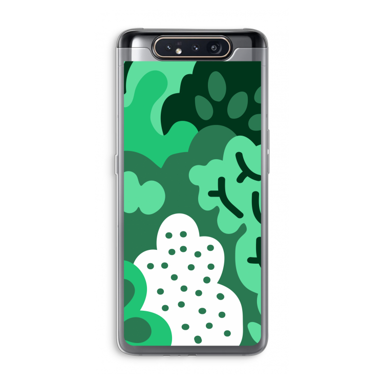 CaseCompany Bushes: Samsung Galaxy A80 Transparant Hoesje