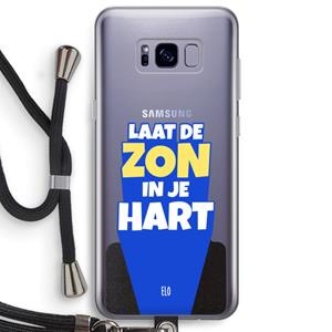 CaseCompany Laat de zon in je hart: Samsung Galaxy S8 Plus Transparant Hoesje met koord